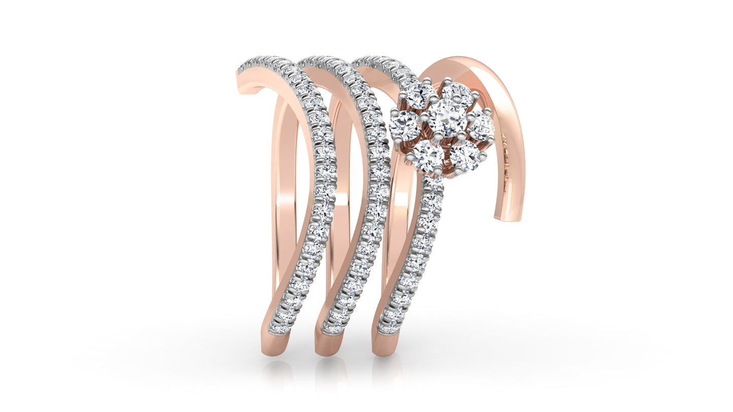 Spiral Finesse Diamond Ring