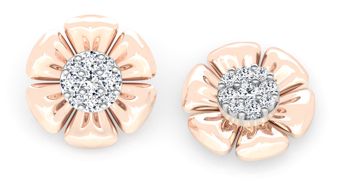 Bloom Zoom Diamond Earrings And Pendant Set