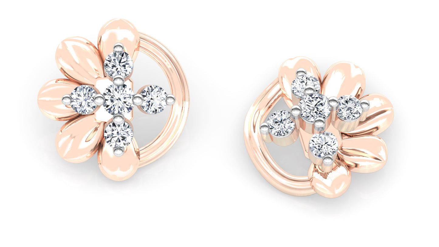 Petals Devoured Diamond Earrings And Pendant Set