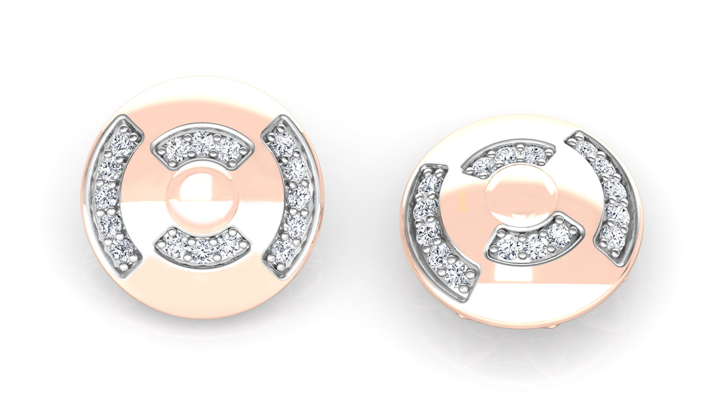 Crazy Moon Diamond Earrings And Pendant Set