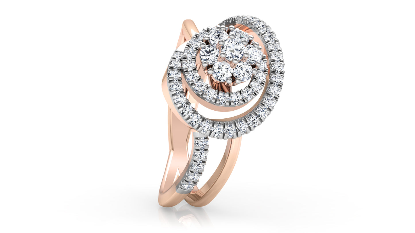 Snail Shell diamondn Ring