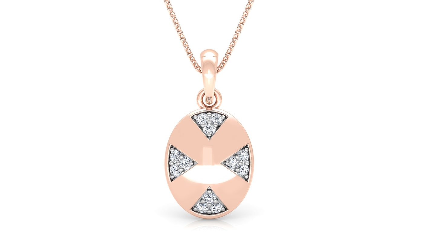 Hill Hues Diamond Earrings And Pendant Set