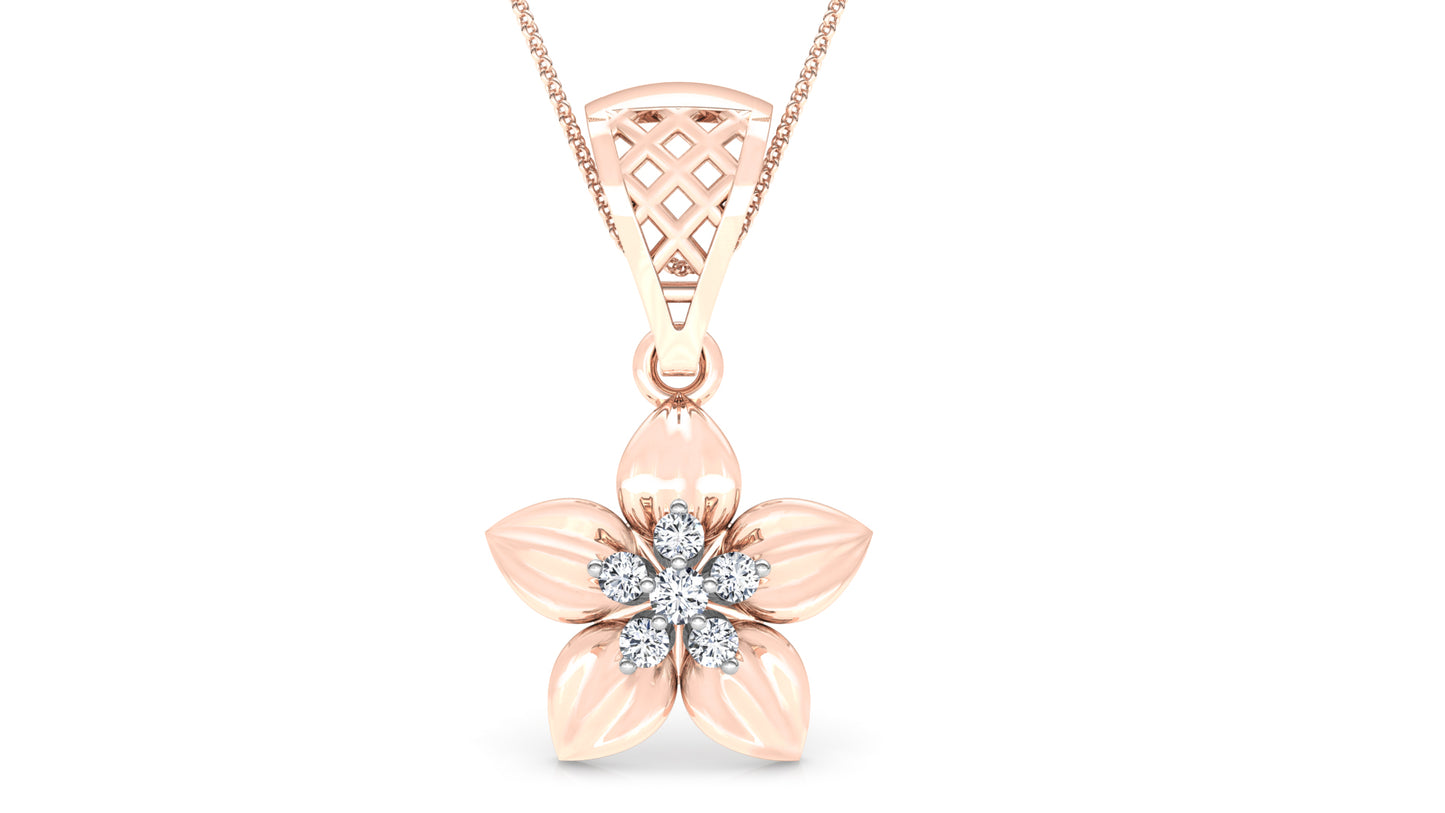 Flower Quest Diamond Earrings And Pendant Set