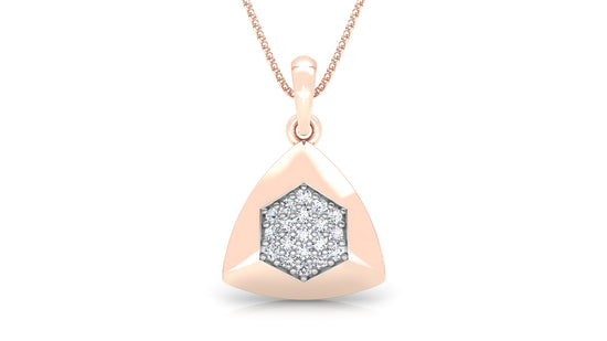 TriHex Bond Diamond Earrings And Pendant Set