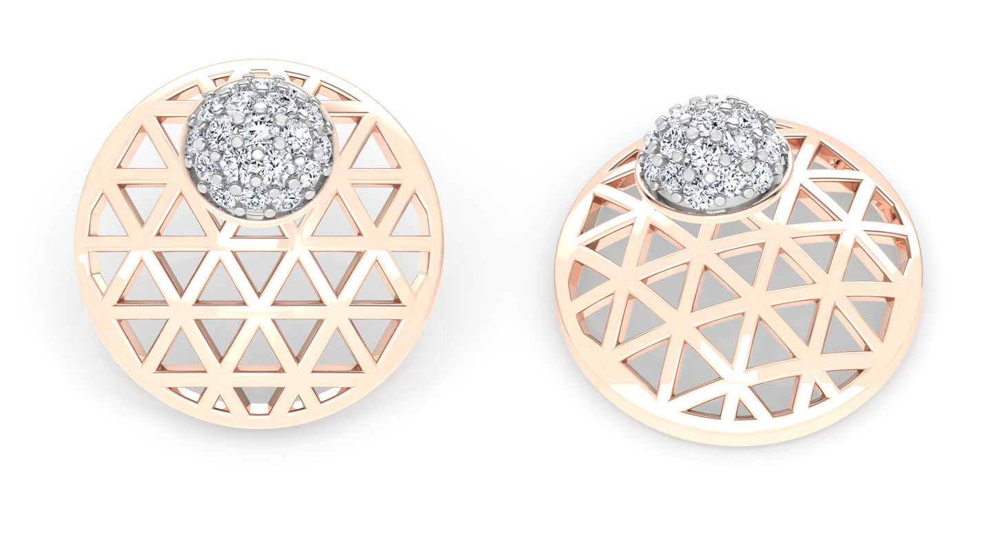 Blazing Sphere Diamond Earrings And Pendant Set