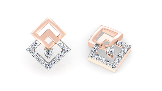 Luxory Square Diamond Earrings