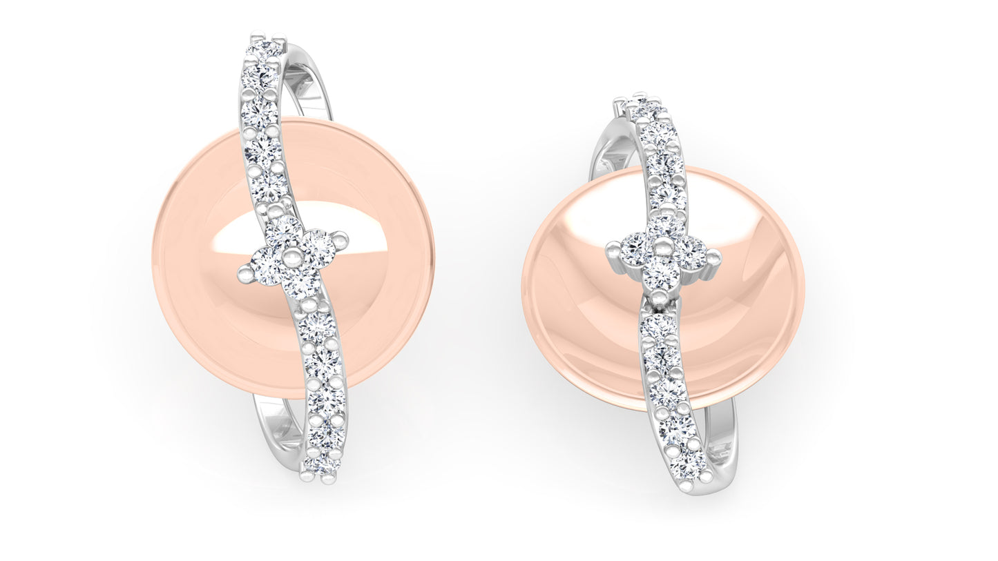 Full Band Diamond Earrings And Pendant Set