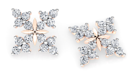 Dramatic Leaves Diamond Earrings