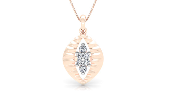 Decorative Clutch Diamond Earrings And Pendant Set