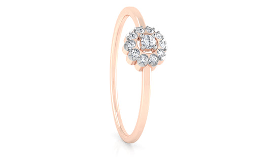 Button Rose Diamond Ring