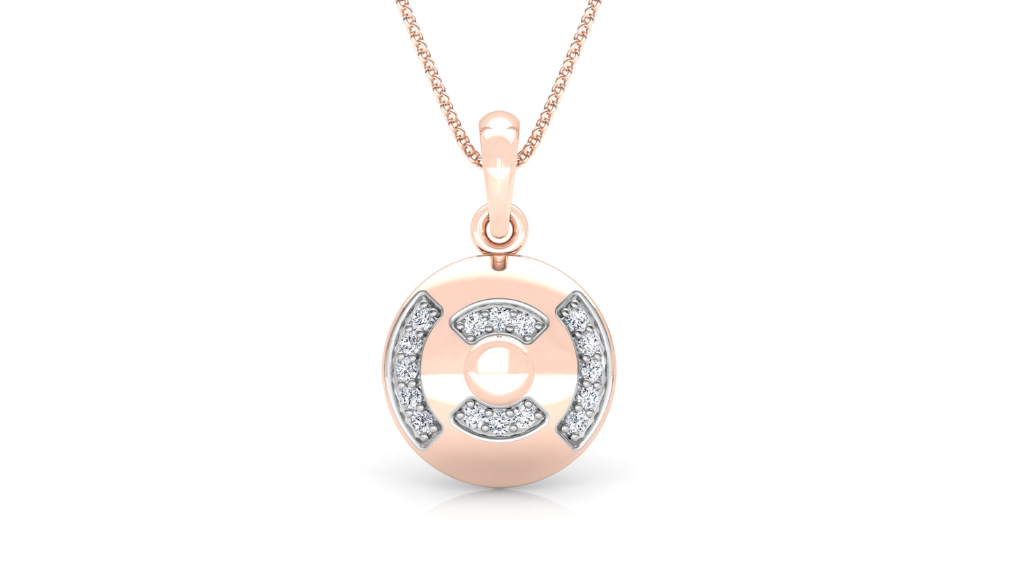 Crazy Moon Diamond Earrings And Pendant Set