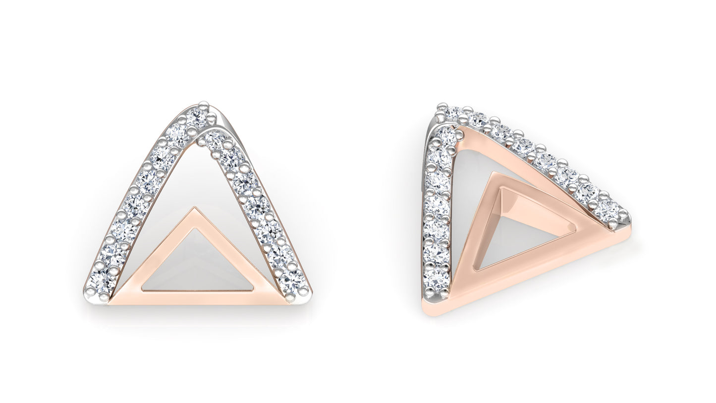 Mountain Peak Diamond Earrings