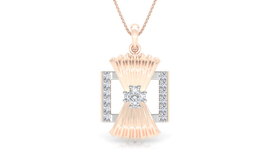 Statuesque Diamond Earrings And Pendant Set