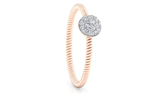 Twisty Charm Diamond Ring