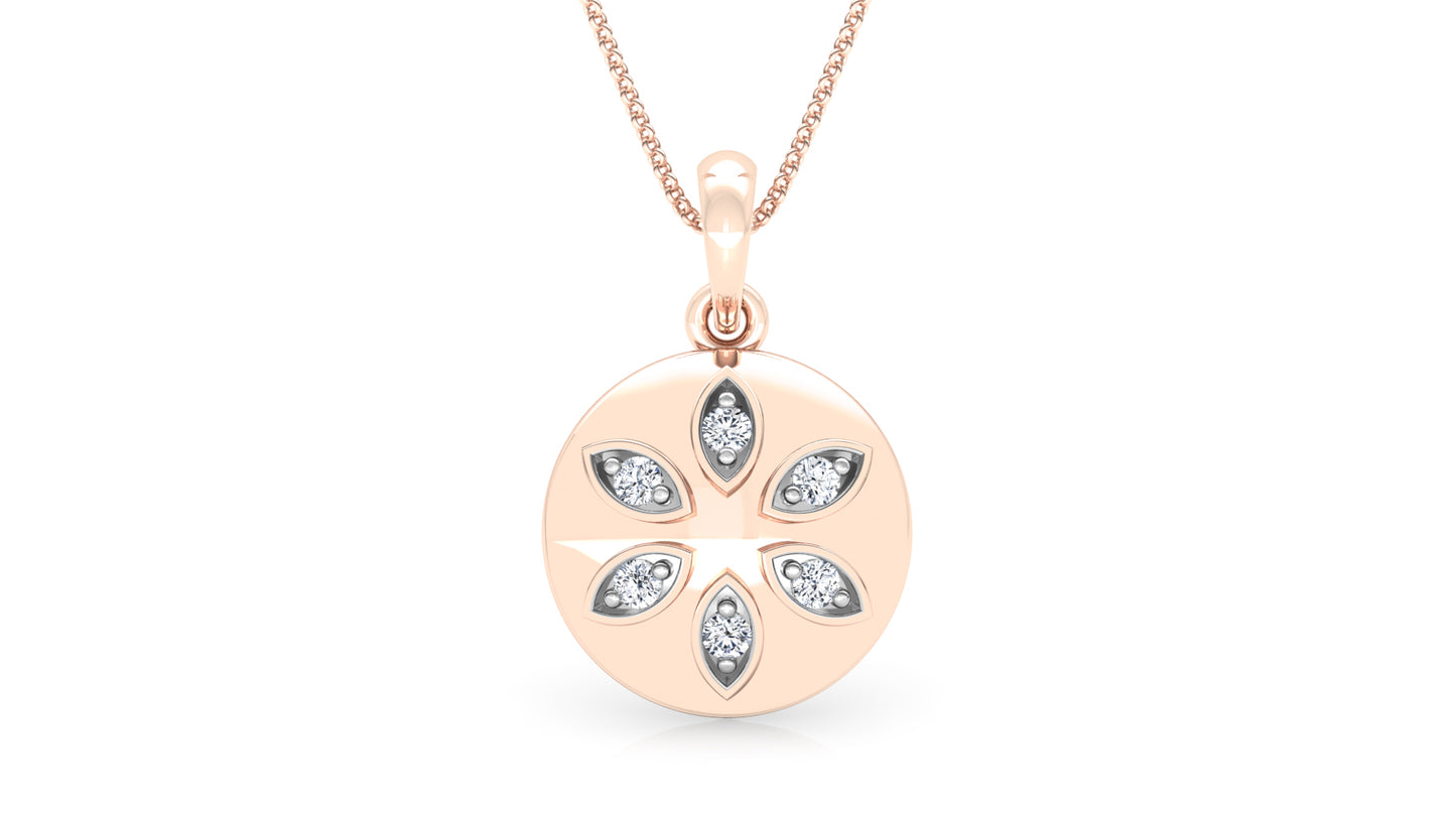 Golden Cascade Diamond Earrings And Pendant Set