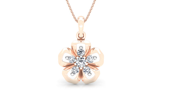 Awesome Blossom Diamond Earrings And Pendant Set