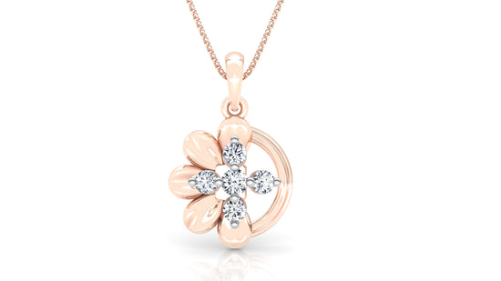 Petals Devoured Diamond Earrings And Pendant Set