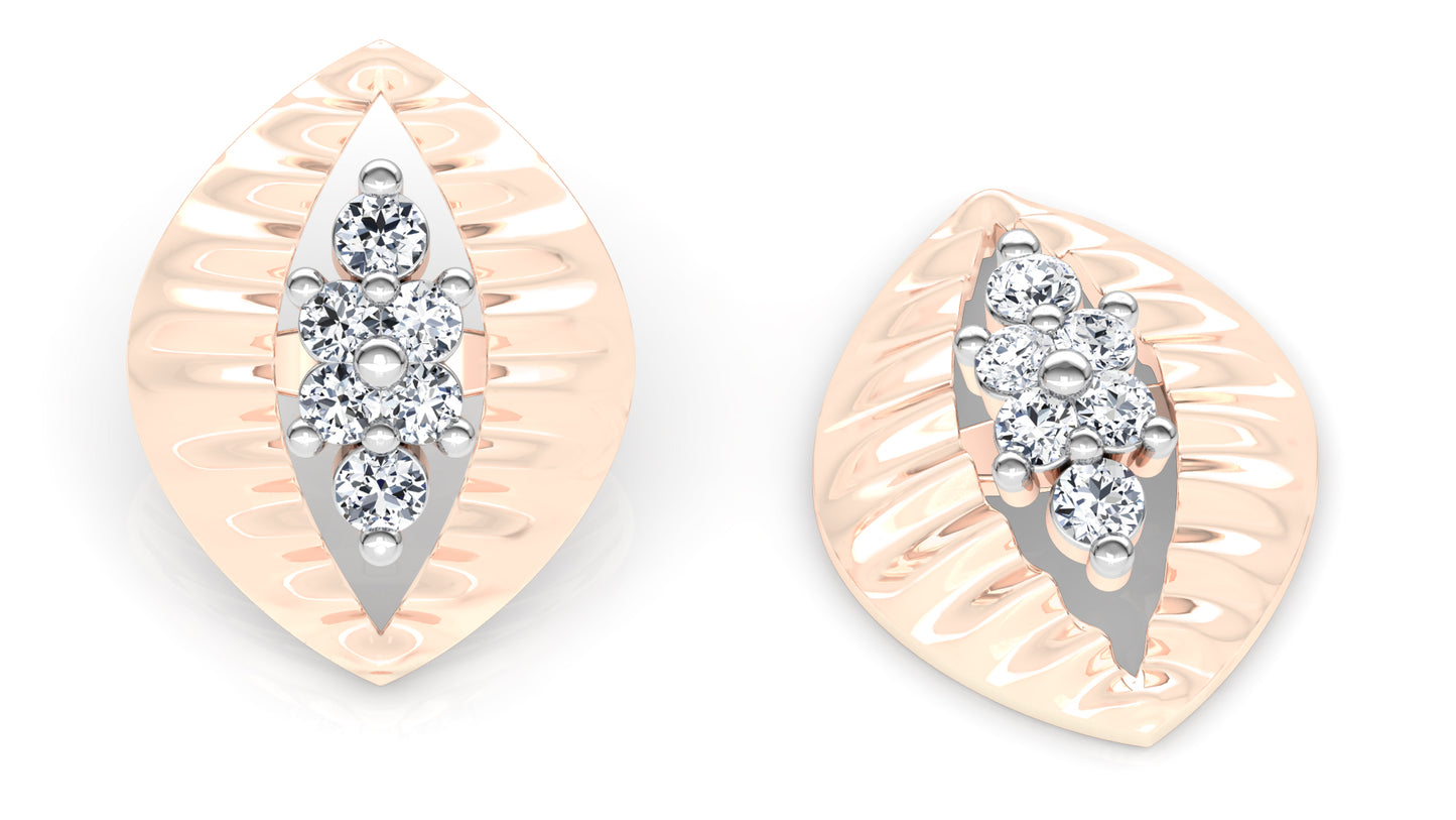 Decorative Clutch Diamond Earrings And Pendant Set