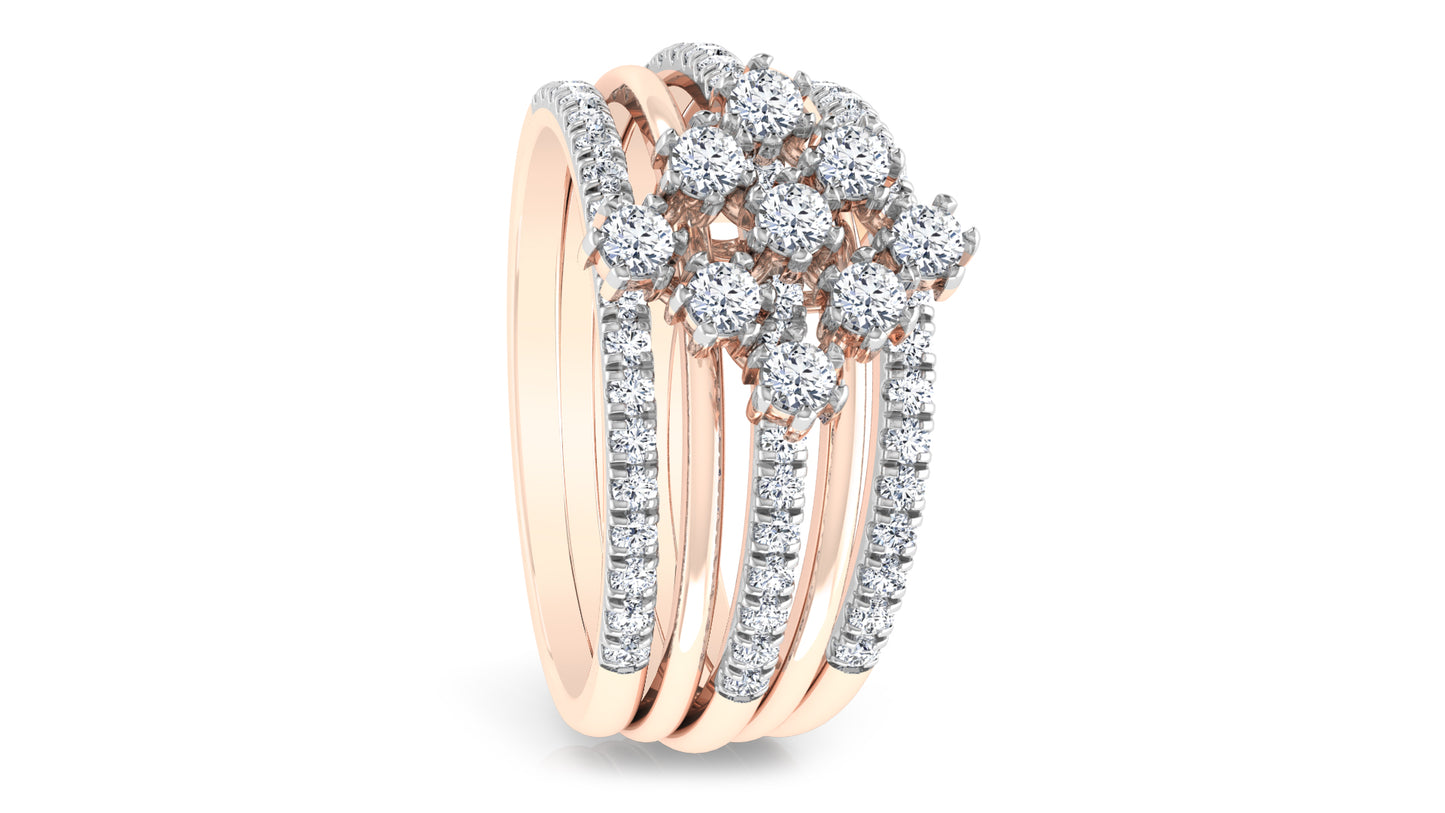 Cinquain Bands Diamond Ring