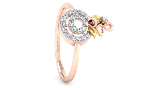 Hearty Wheel Diamond Ring