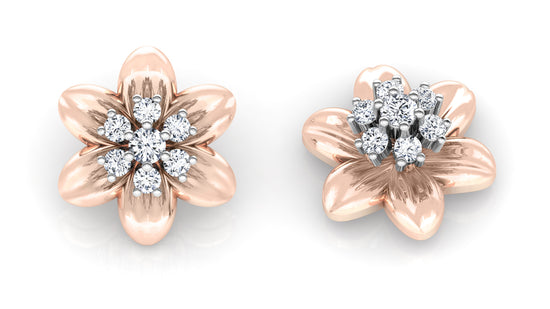 Flower Bond Diamond Earrings And Pendant Set