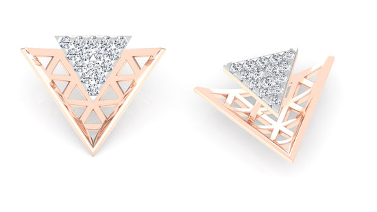 Triangle Doublet Diamond Earrings And Pendant Set