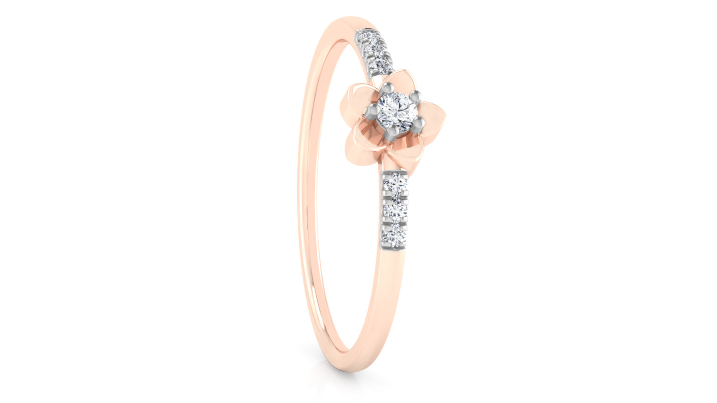 Golden Twist Diamond Ring