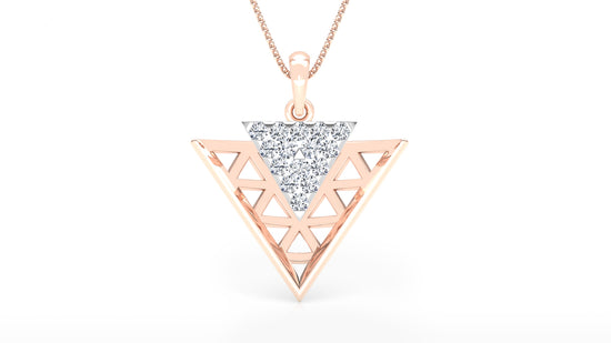 Triangle Doublet Diamond Earrings And Pendant Set