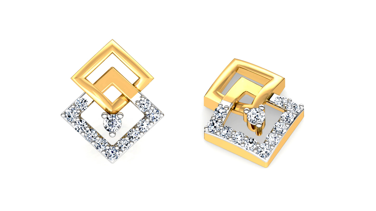 Luxory Square Diamond Earrings