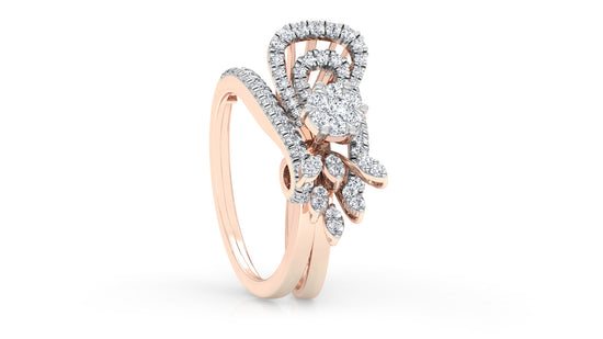 Floral Contour Diamond Ring