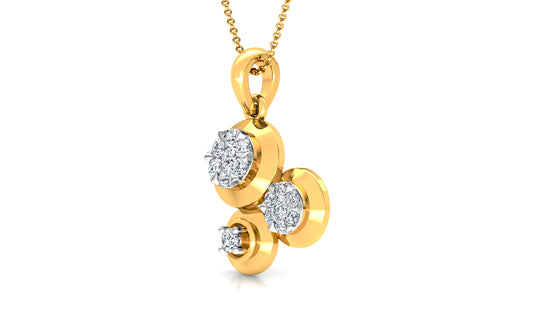 Tiny Dots Diamond Earrings And Pendant Set