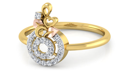 Hearty Wheel Diamond Ring