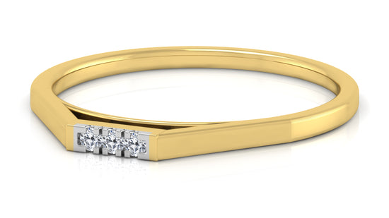 Golden Dip Diamond Ring