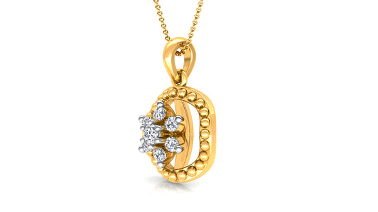 Golden Bullets Diamond Earrings And Pendant Set