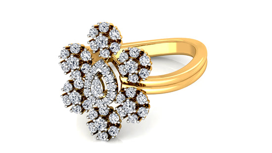 Floral Flocks Diamond Ring