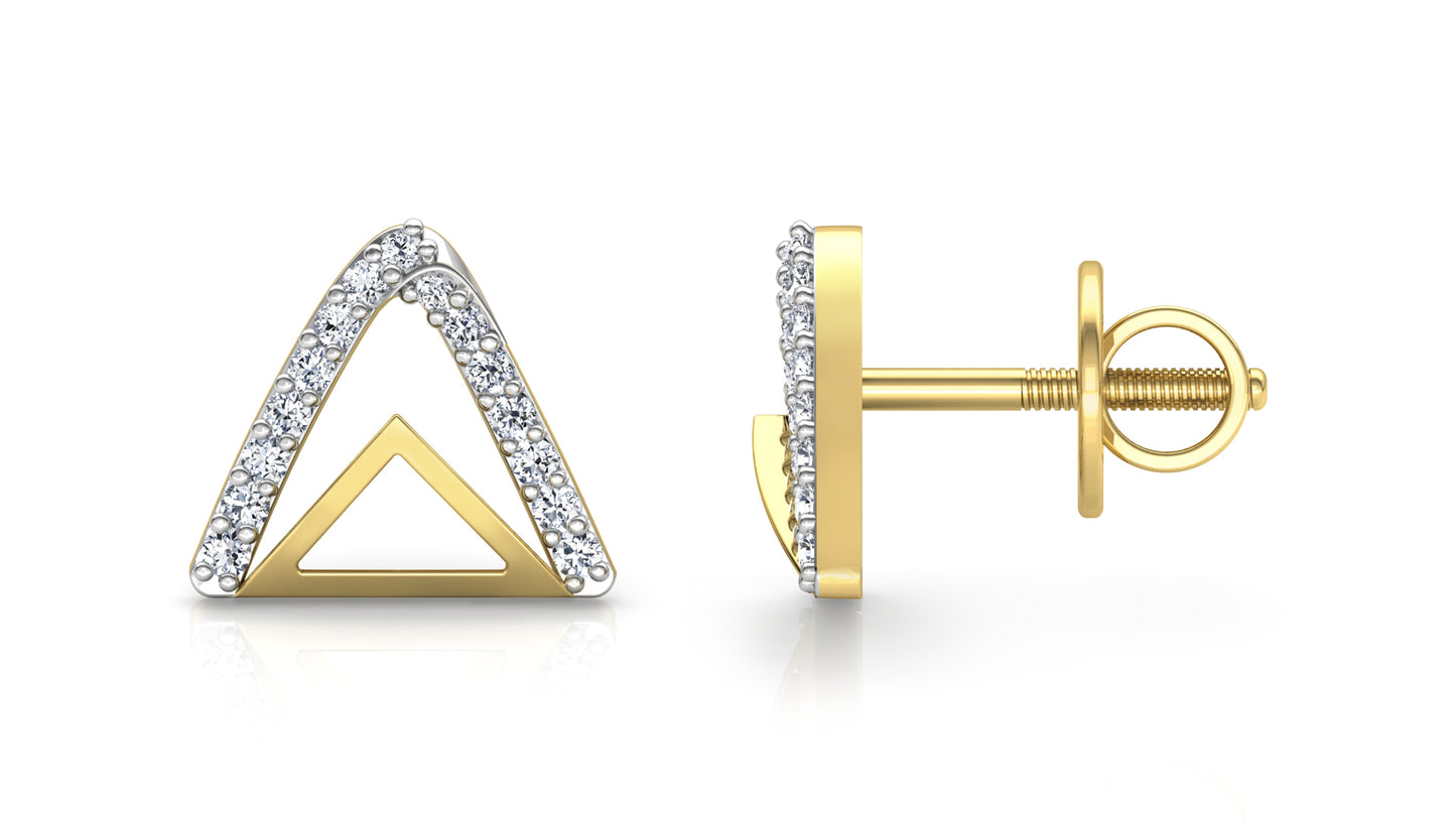 Mountain Peak Diamond Earrings