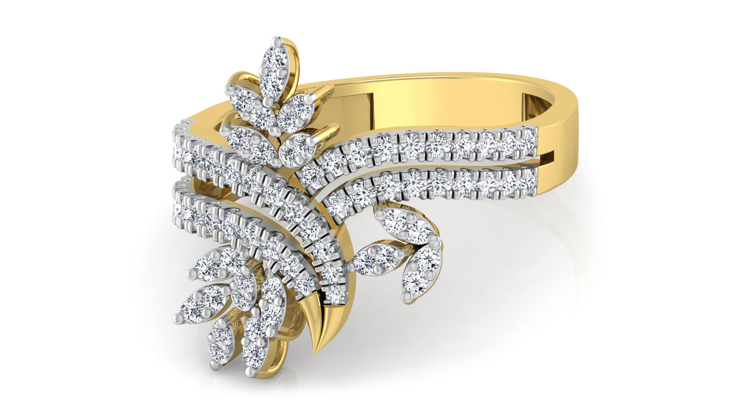 Majestic Curves Diamond Ring