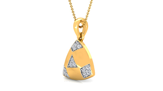 Triangle Flair Diamond Earrings And Pendant Set