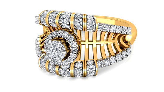 Golden Roll Diamond Ring