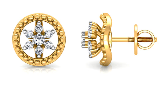 Golden Bullets Diamond Earrings And Pendant Set