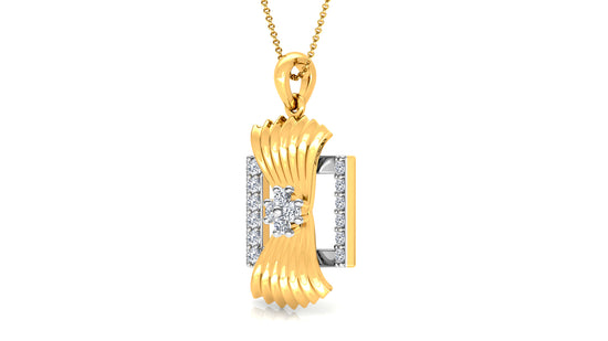 Statuesque Diamond Earrings And Pendant Set