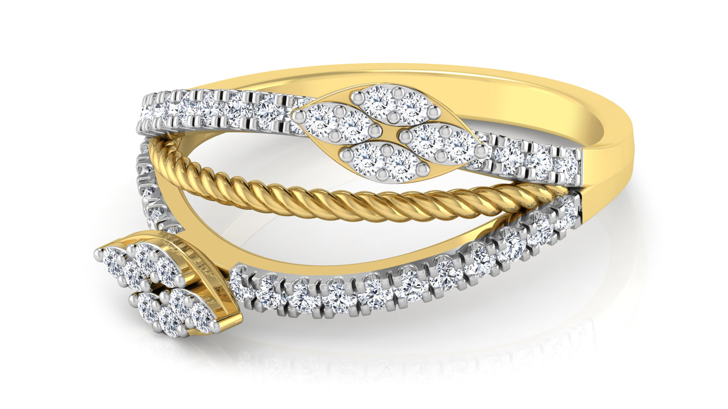 Treble Band Diamond Ring