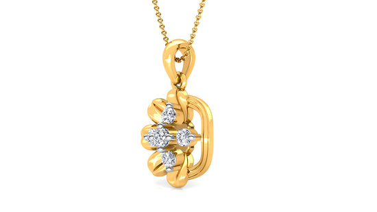 Petals Devoured Diamond Earrings And Pendant Set