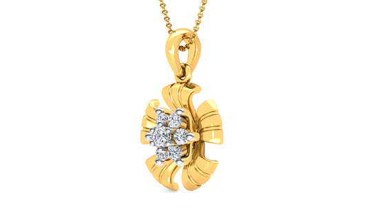 Quint Petals Diamond Earrings And Pendant Set