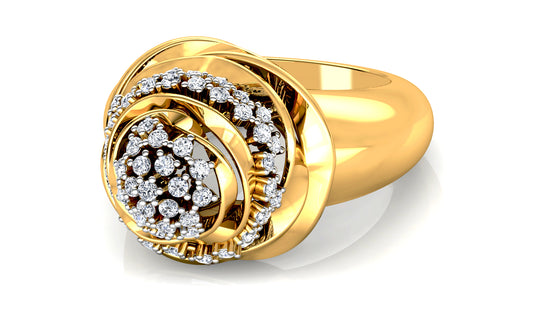 Golden Tiers Diamond Ring