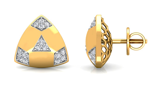 Triangle Flair Diamond Earrings And Pendant Set