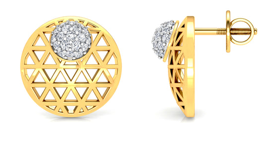 Blazing Sphere Diamond Earrings And Pendant Set