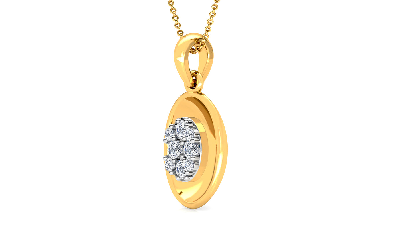 Trenndy Petals Diamond Earrings And Pendant Set