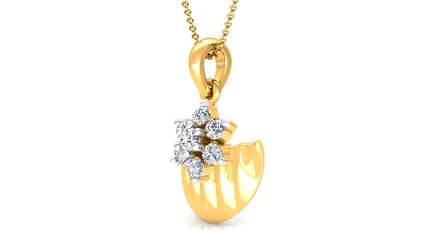 Leafy Galore Diamond Earrings And Pendant Set