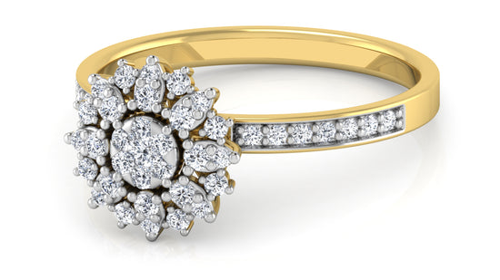 Classy Flower Diamond Ring